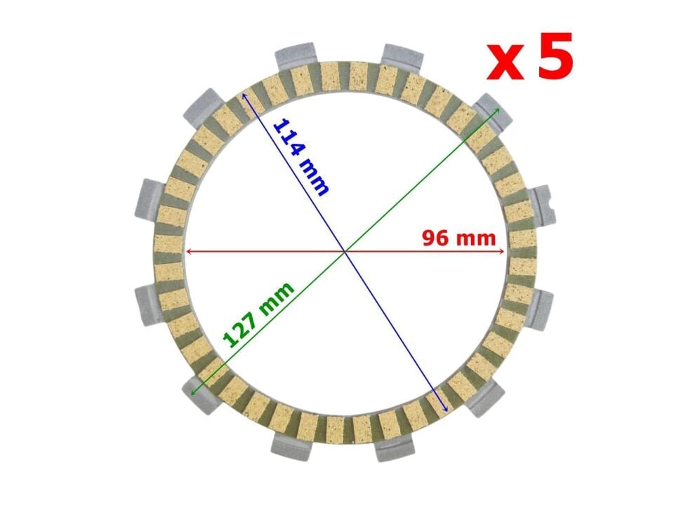 Cf Moto Nk 150 Debriyaj Balatası 5 Li A Kalite 12 Tırnak 96-114-127 Mm