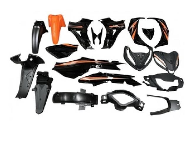 Kuba Kaporta Seti (Far+Stop Yok) Siyah-Turuncu Stickerlı Sniper