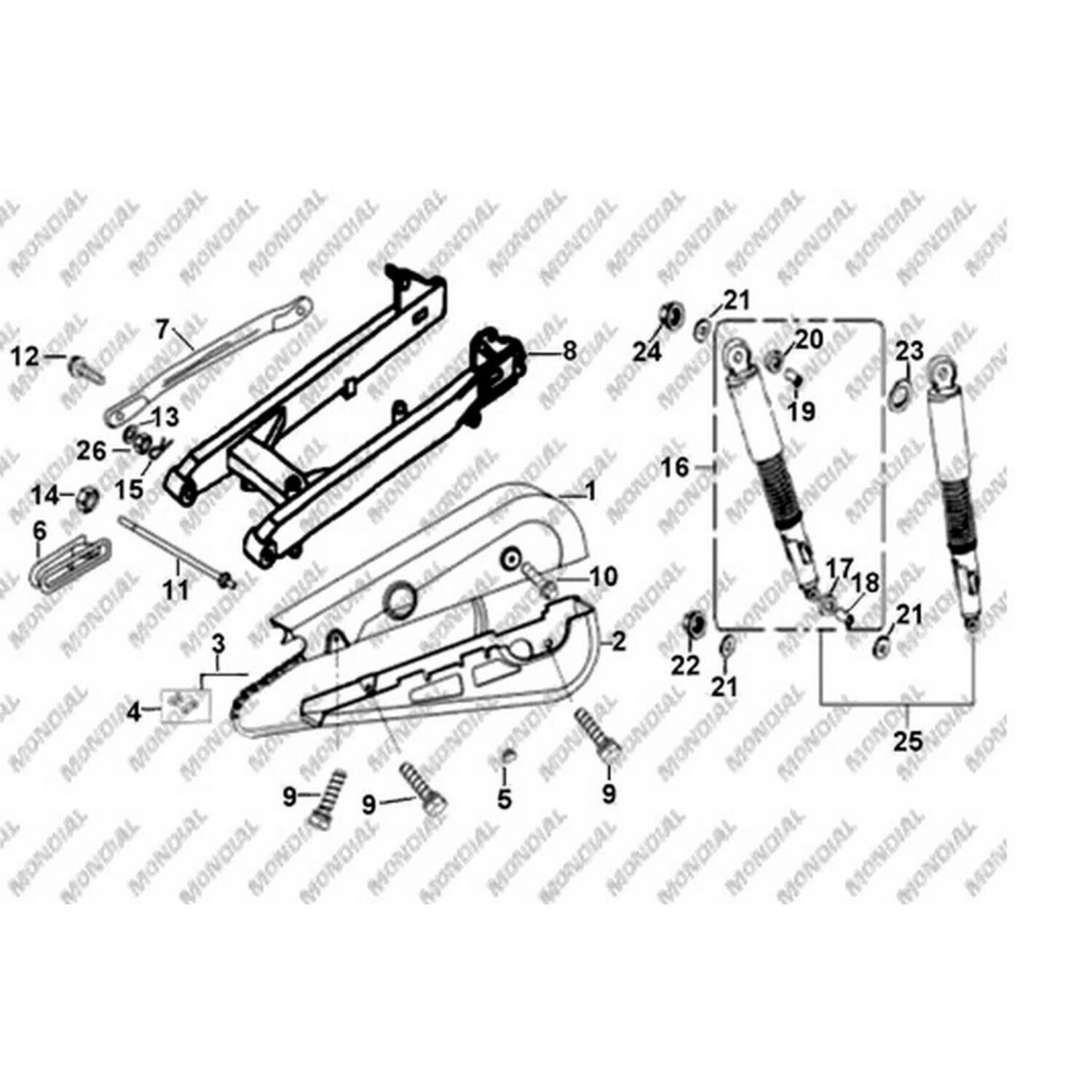 100 Mfh Zincir Muhafazası Üst Plastik Orj