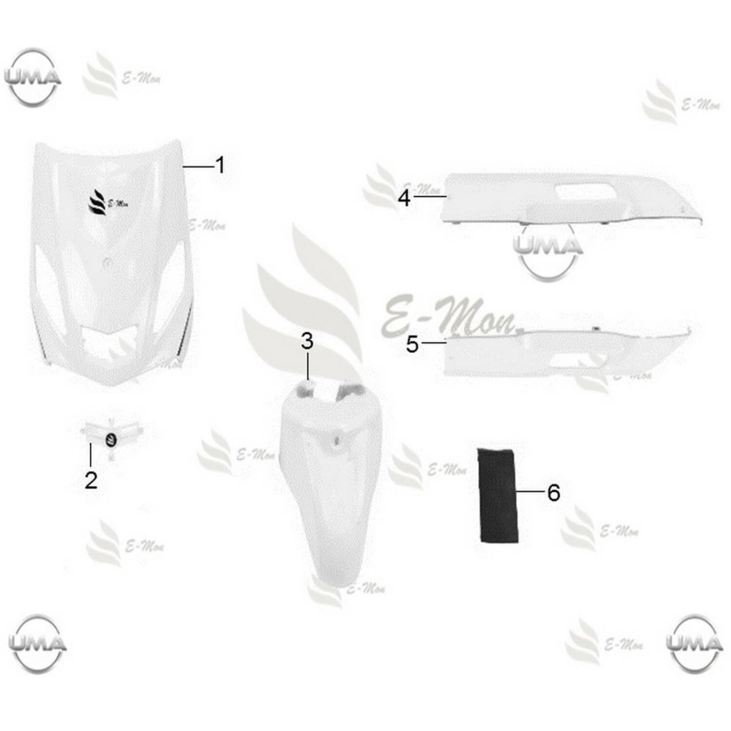 E-Mon Jk 3000 Ön Panel Dekoratif Kapak Beyaz Orj