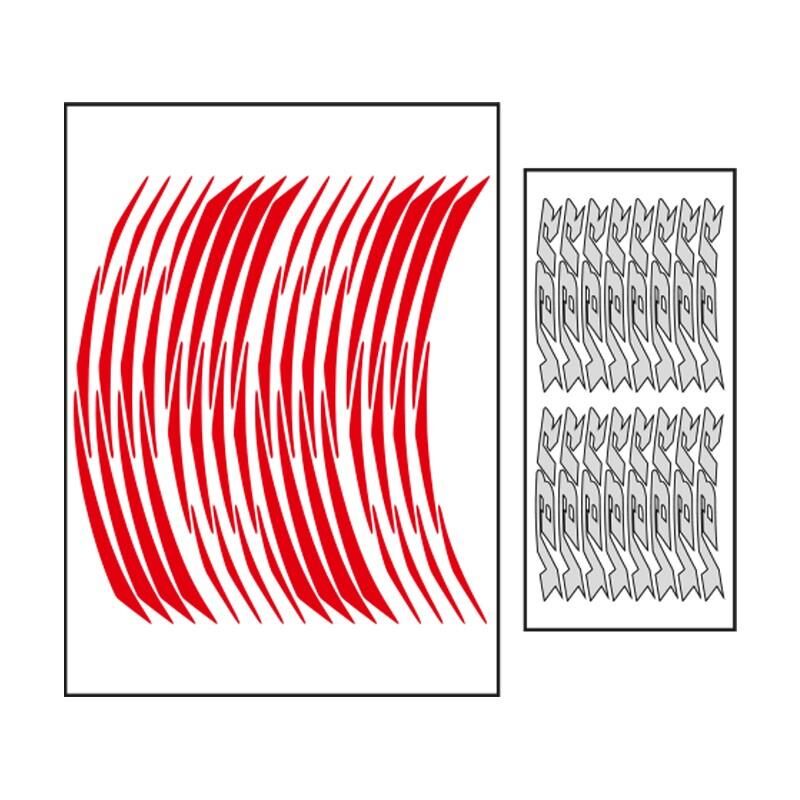 Yamaha Reflektör Kırmızı Ybr Uyumlu 1 Set Jant Şeridi