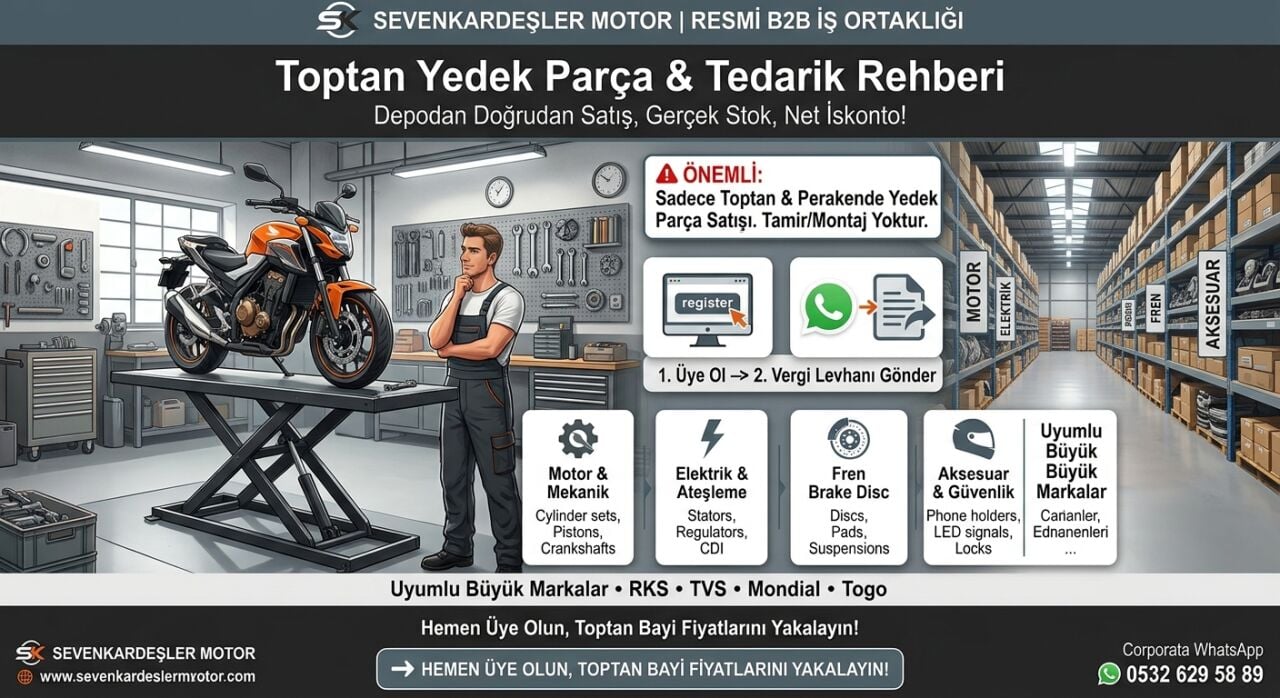 Toptan Motosiklet Yedek Parça & Aksesuar Tedariğinde Usta Dostu Fiyatlar | sevenkardeslermotor.com