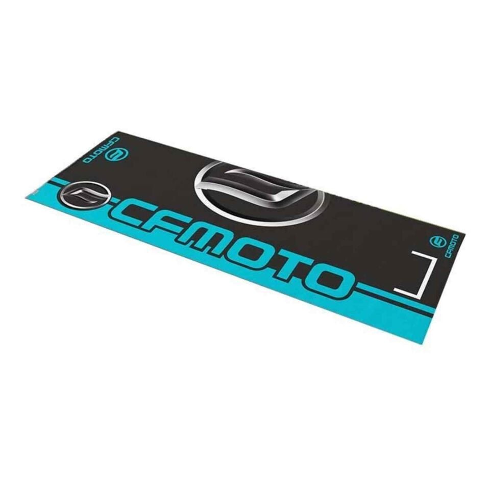 Cf Moto Uyumlu Mavi Desenli 80 X 220 Cm Kaydırmaz Motosiklet Halısı