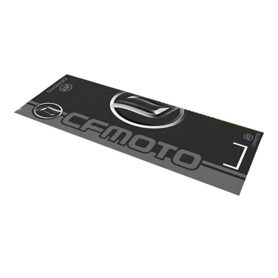Cf Moto Uyumlu Gri Desenli 80 X 220 Cm Kaydırmaz Motosiklet Halısı