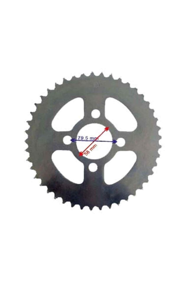 Mondial Yamaha Xv 250 Uyumlu Arka Dişli 530-45T İç 58 Mm Öm=