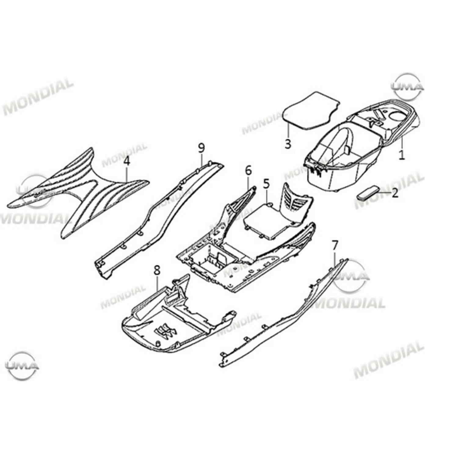 Sele Altı Bağaj İç Kapağı Küçük Ritmica 100-110 Speedy Orj