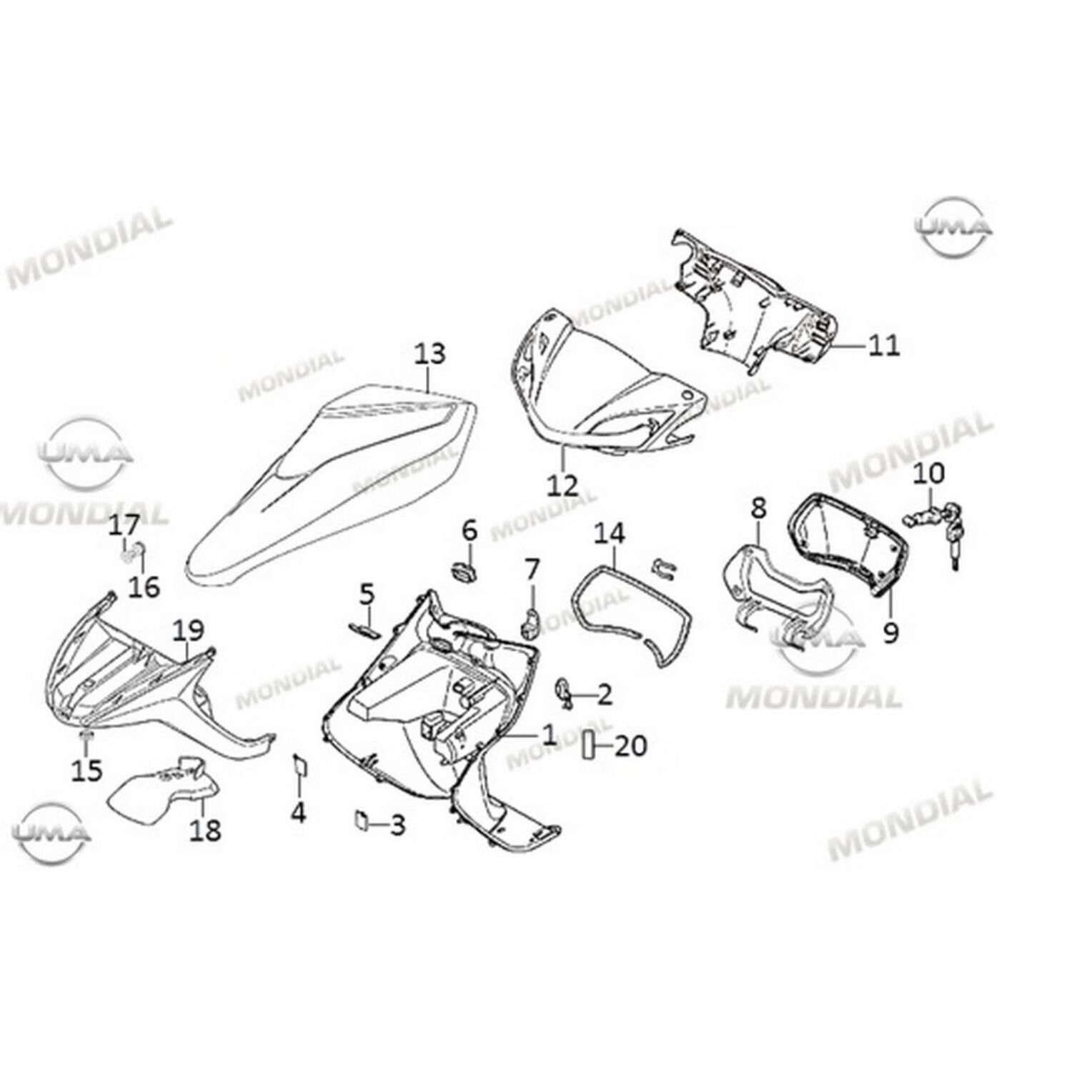 Ön İç Panel Küçük Kapak Sol Ritmica 100-110 Speedy Orj