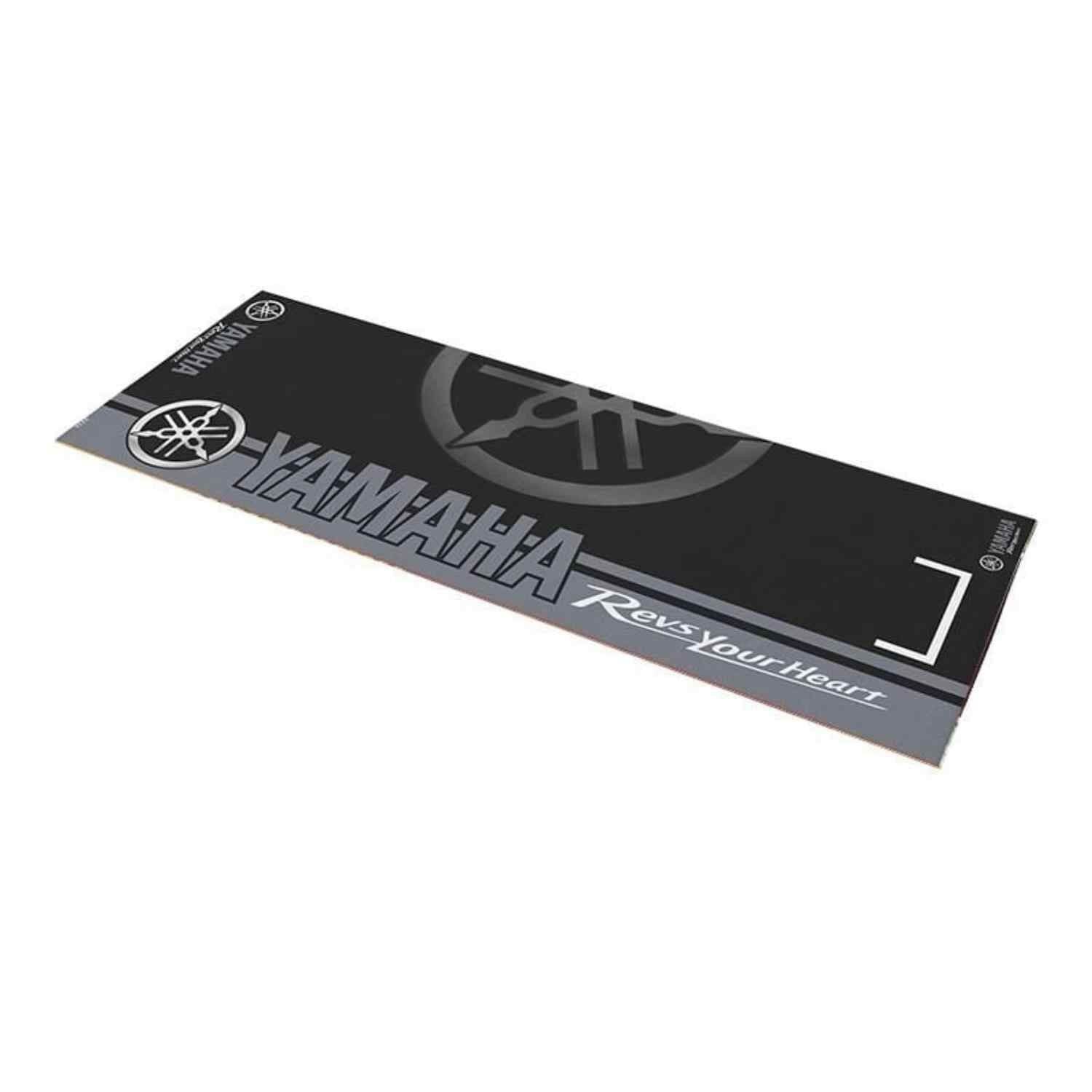 Yamaha Uyumlu Gri Desenli 80 X 220 Cm Kaydırmaz Motosiklet Halısı
