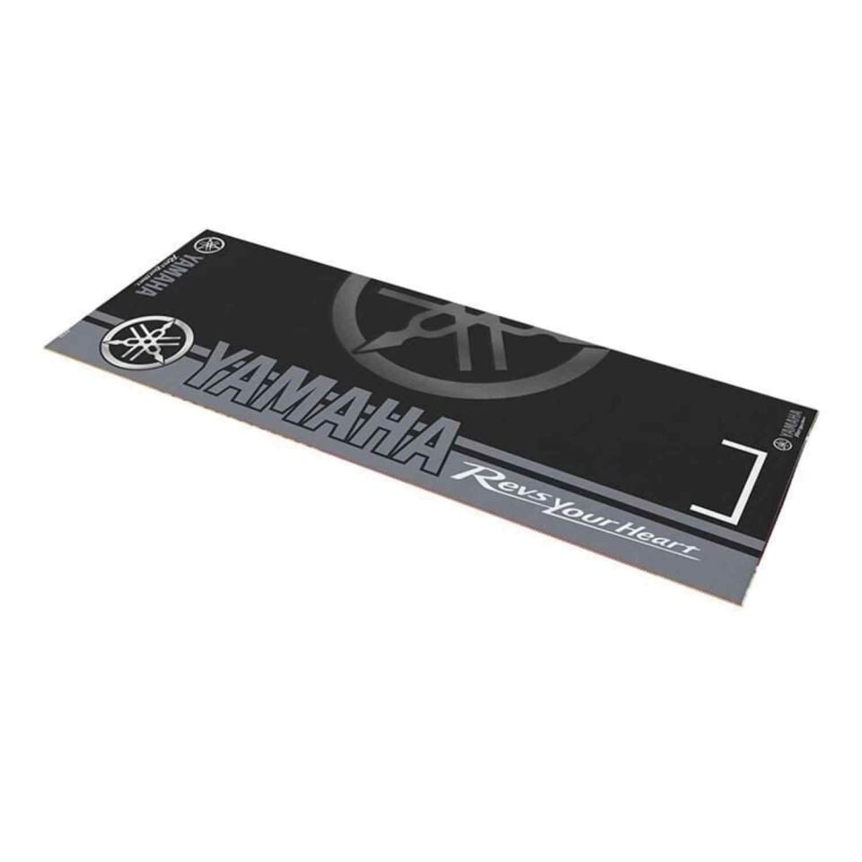 Yamaha Uyumlu Gri Desenli 80 X 220 Cm Kaydırmaz Motosiklet Halısı