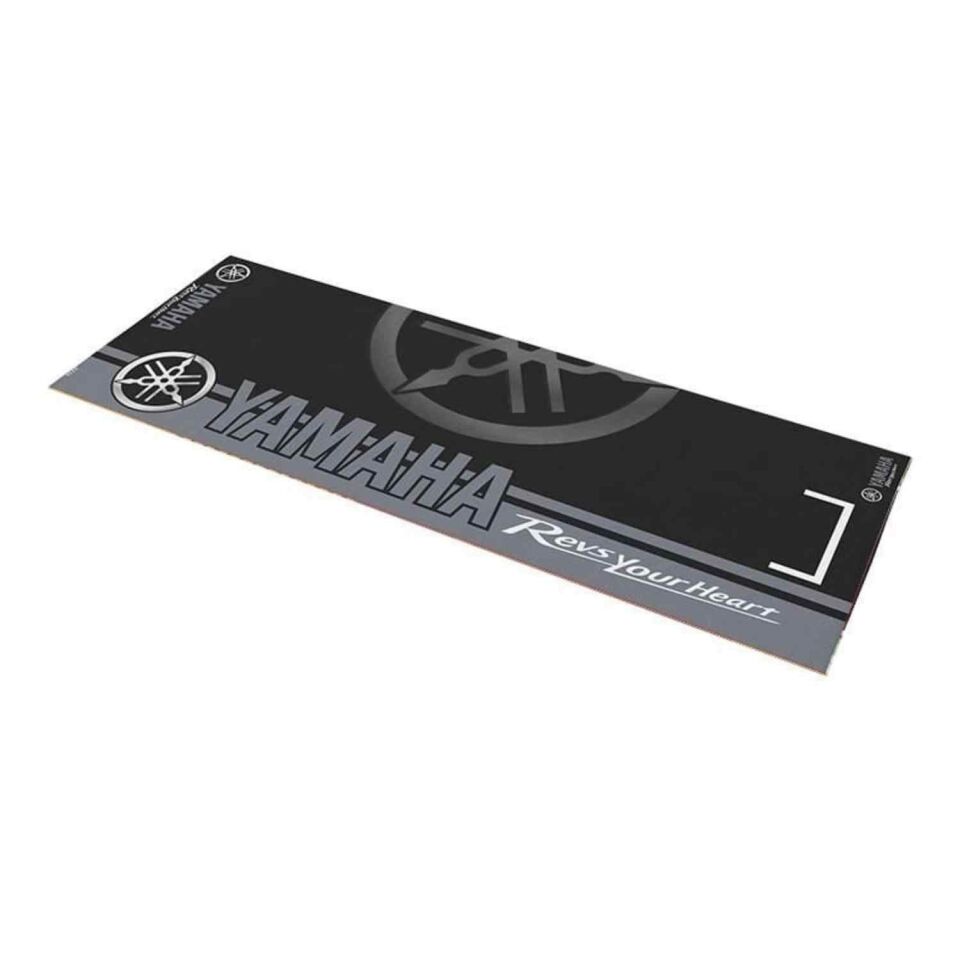 Yamaha Uyumlu Gri Desenli 80 X 220 Cm Kaydırmaz Motosiklet Halısı