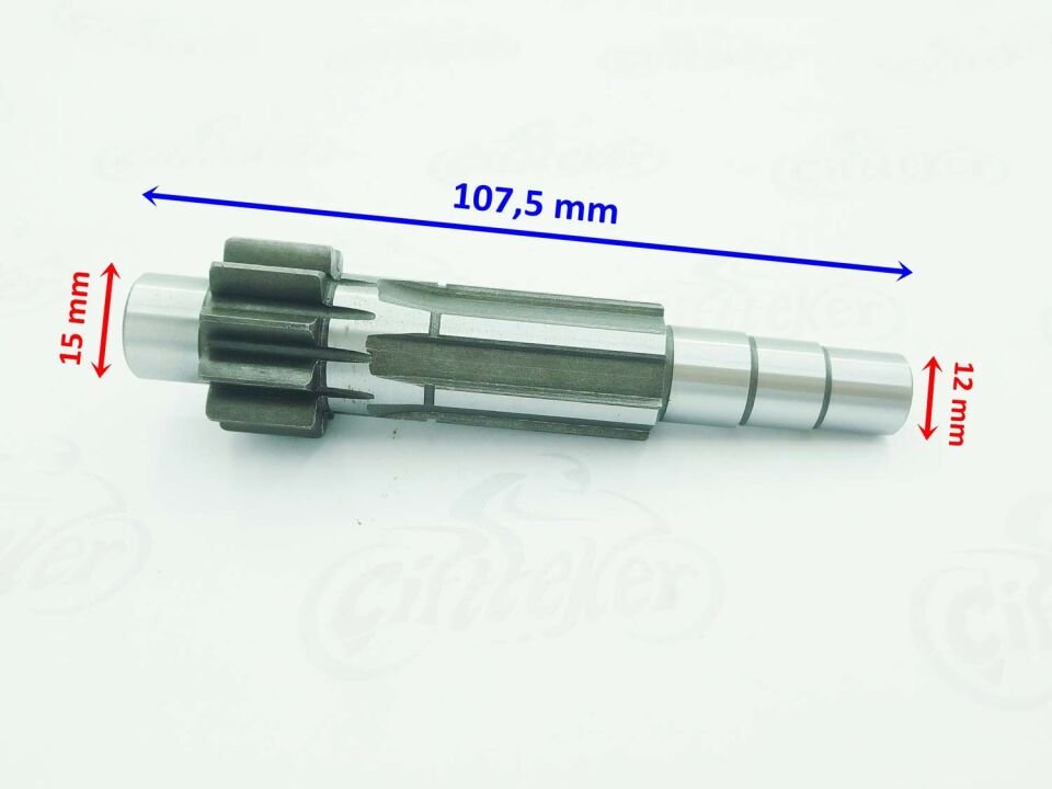 E-Yük Ar Şan Mili 11T Dişlili Çap 20X6 Kanallı Öm