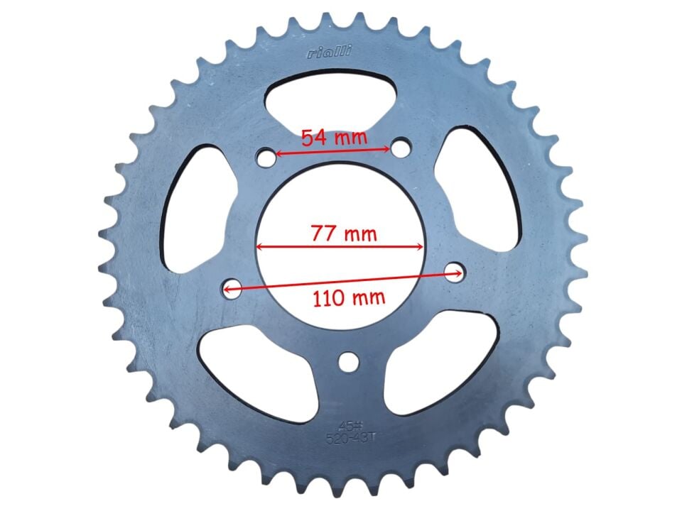 Arka Dişli 520-43T İç 77 Mm 5 Delikli İth