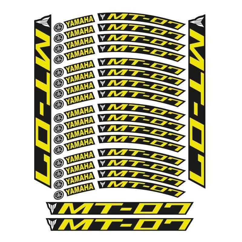 Yamaha Florasan Sarı Baskı Mt-07 Uyumlu 1 Set Jant Şeridi