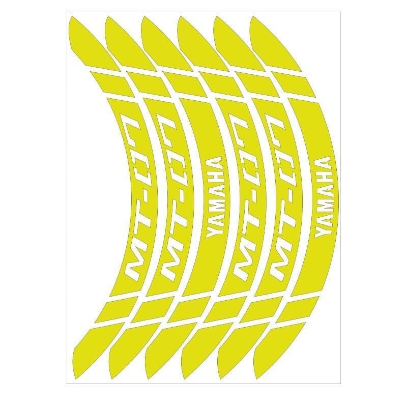 Yamaha Florasan Sarı Geniş Mt-07 Uyumlu 1 Set Jant Şeridi