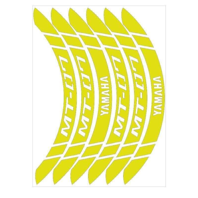 Yamaha Florasan Sarı Geniş Mt-07 Uyumlu 1 Set Jant Şeridi
