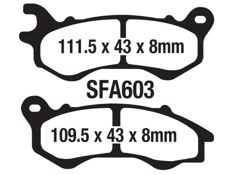 Mondial Ön Fren Disk Balatası Sfa603 Kanuni Mati 125 - Znu 125İ Strada