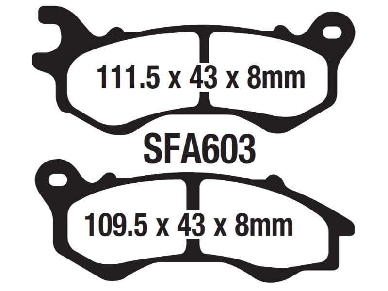 Mondial Ön Fren Disk Balatası Sfa603 Kanuni Mati 125 - Znu 125İ Strada
