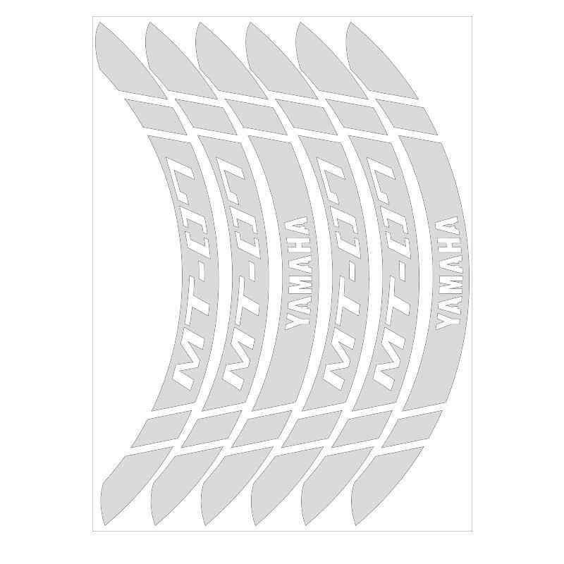 Yamaha Reflektör Beyaz Geniş Mt-07 Uyumlu 1 Set Jant Şeridi