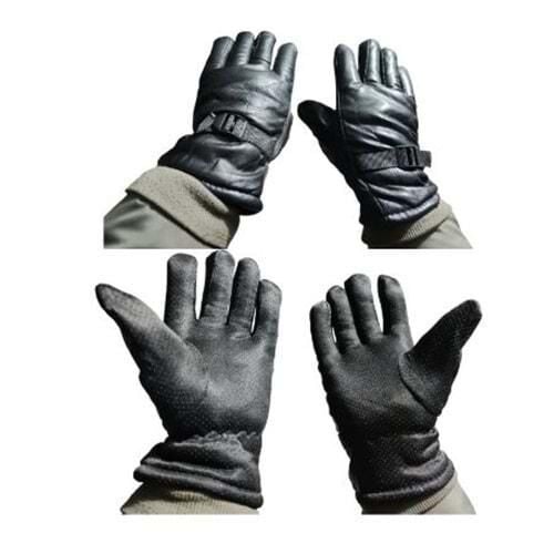 Deri Eldiven Kışlık Polarlı (Tokalı Model)