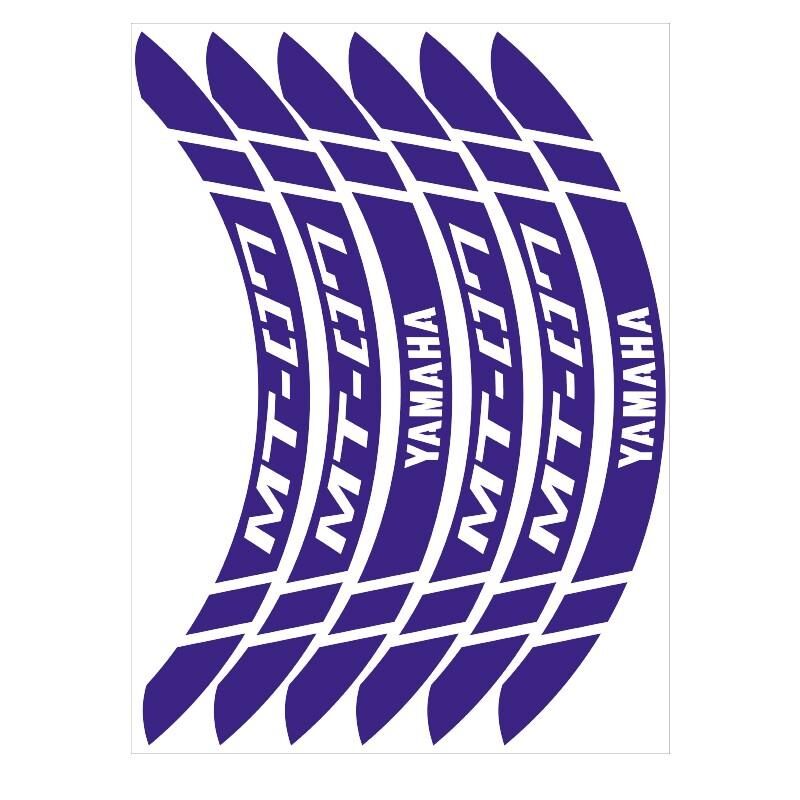 Yamaha Reflektör Mavi Geniş Mt-07 Uyumlu 1 Set Jant Şeridi