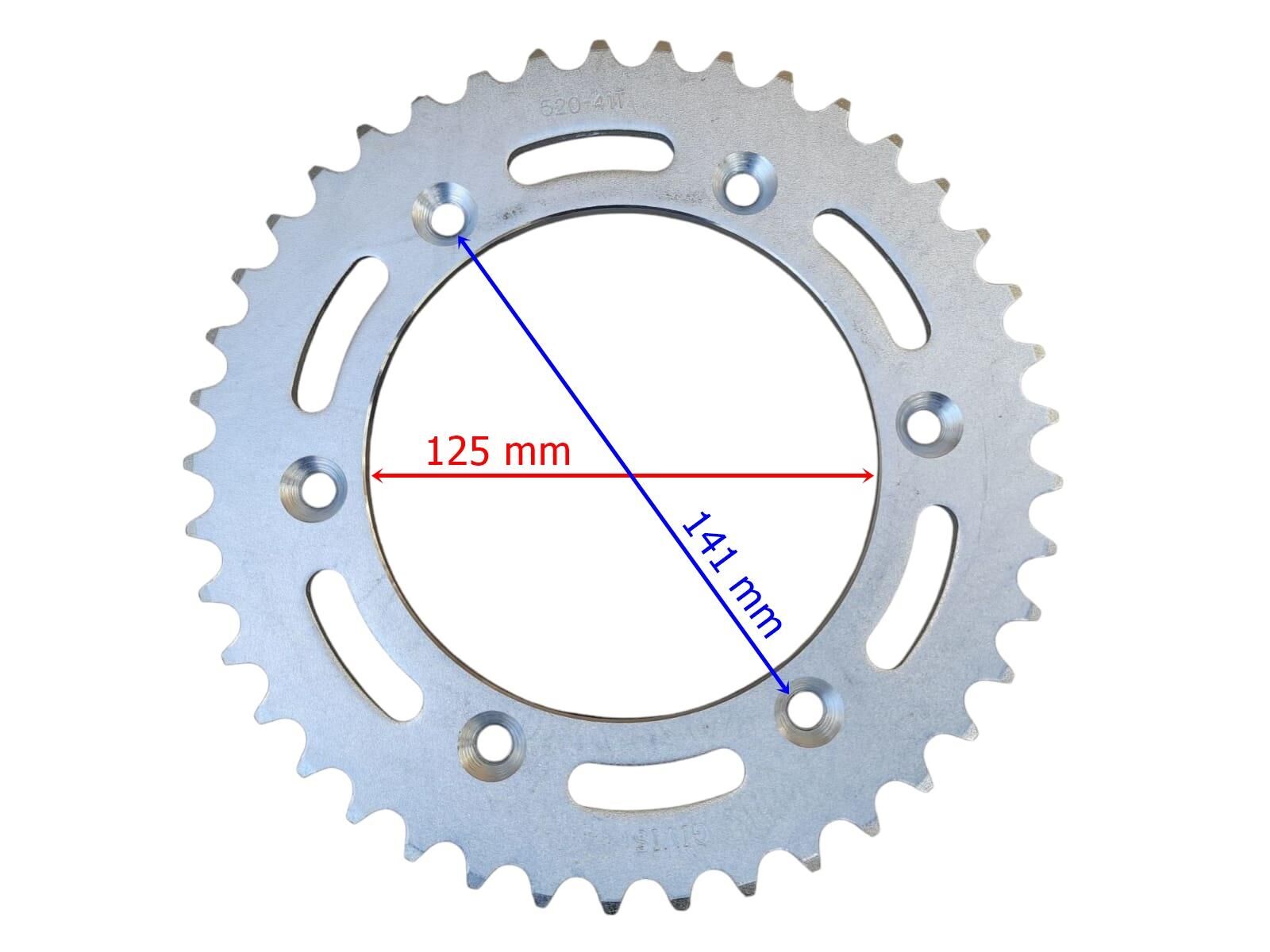 Cf Moto Sr 450 Arka Dişli 520-41T İç 125 Mm 6 Delikli İth