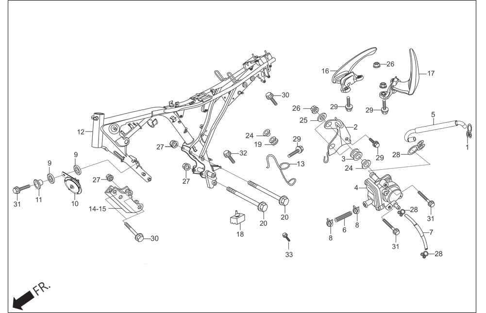 Hero Thriller (Hr150-Th) Braket Motor Baglanti Orj ResimNo:14