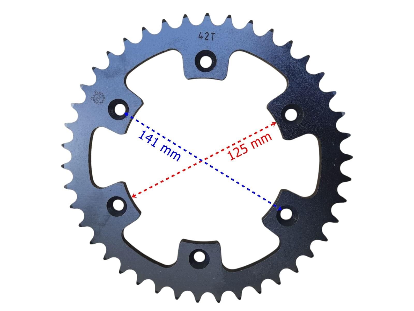 Cf Moto Sr 450 Arka Dişli Std 520-42T İç 125 Mm 6 Delikli Öm