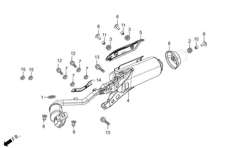 Hero Dash 125 E5 Pl (Dsh125Pl) Egzoz Muhafaza Takozu Orj ResimNo:2