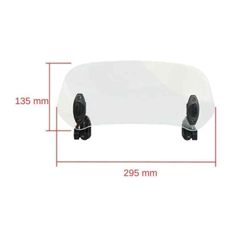 Rüzgar Saptırıcı Cam ( Deflektör ) Ayarlanabilir Asansörlü 295 X 135 Mm Şeffaf