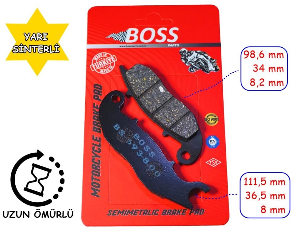 Honda Pcx 125 Ön Fren Disk Balatası (2021-....) Boss Sfa693 Fa465