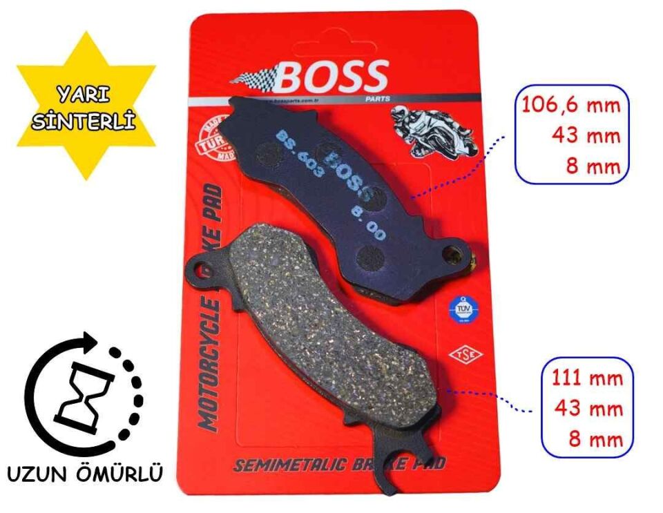Honda Pcx 125-150 Ön Fren Disk Balatası (2011-17) Boss Fa603