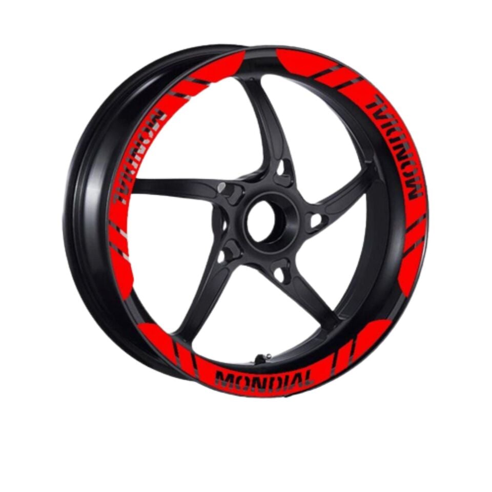 Mondial Uyumlu Kırmızı 1 Set Jant Şeridi