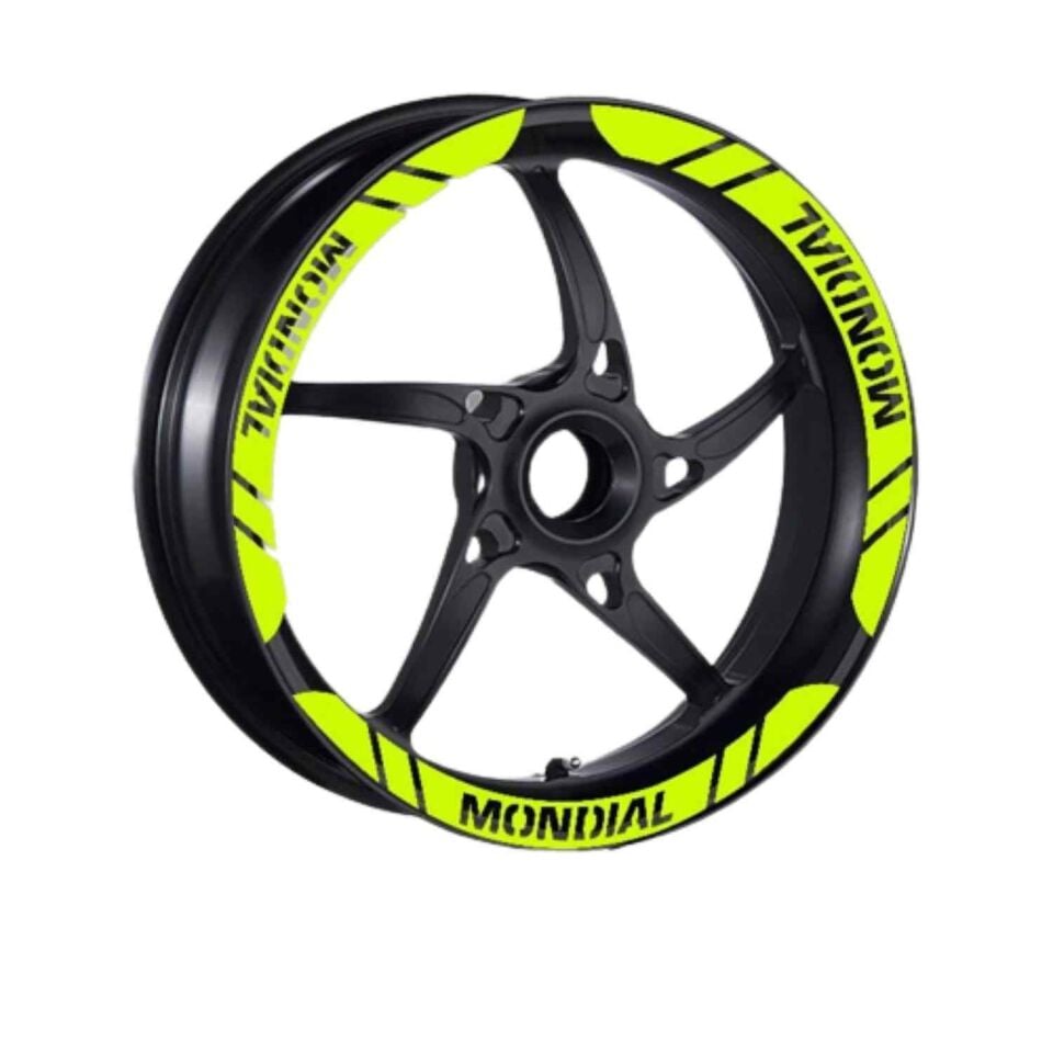 Mondial Uyumlu Flo Sarı 1 Set Jant Şeridi