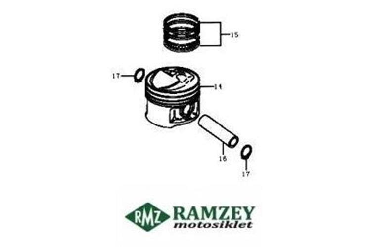 Ramzey Piston Sekman (Segman) Takım Rmz 8A Orj 57 14 P