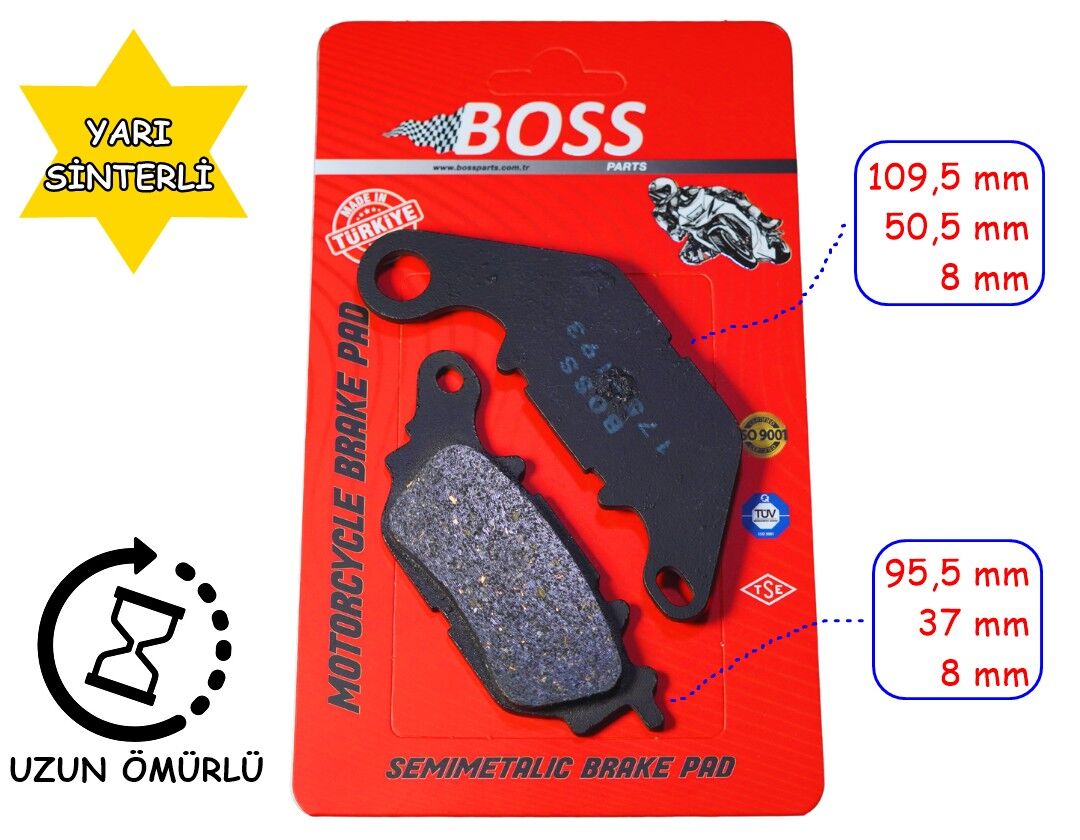 Tvs Jupiter 125-Ntorq Ön Fren Disk Balatası Boss Bs175-193