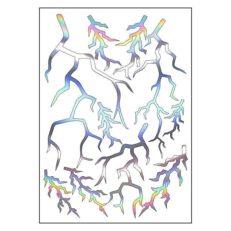 A4 Sticker 128 Tek Paket Çoklu Şimşek Hologram