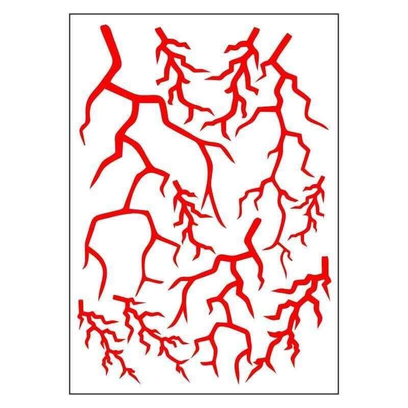 A4 Sticker 129 Tek Paket Çoklu Şimşek Kırmızı