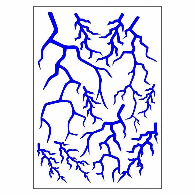 A4 Sticker 130 Tek Paket Çoklu Şimşek Mavi