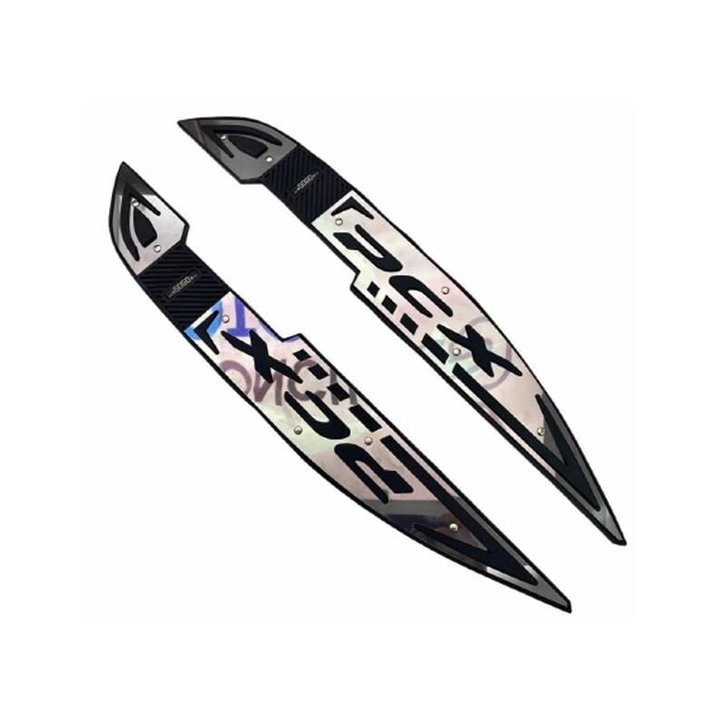 Honda Pcx 2021 - 2023 Uyumlu Kauçuk + Krom Ayak Basamak