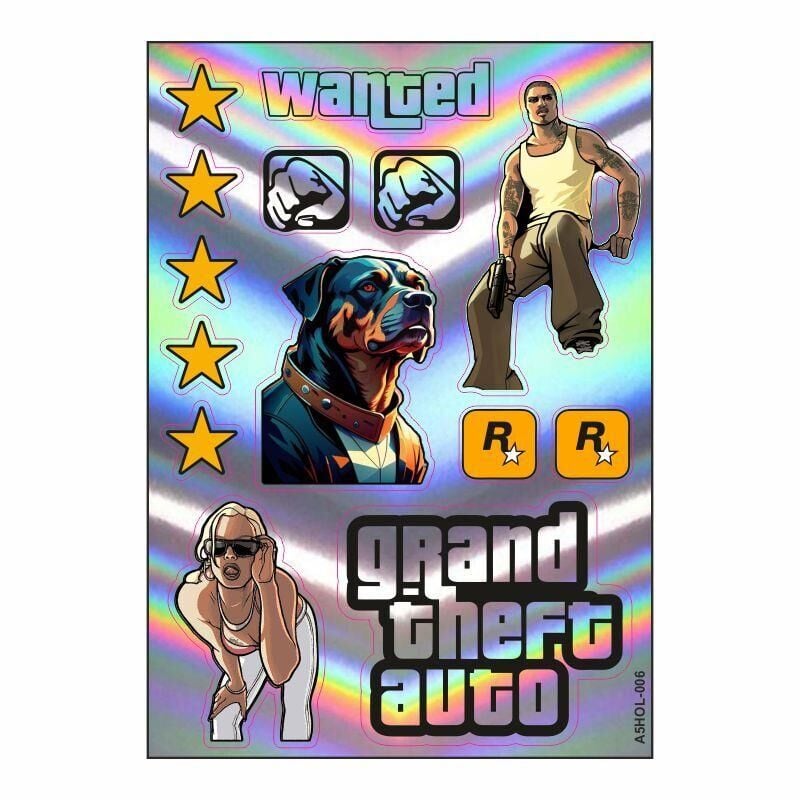 A5 Hologram Sticker 076 Tek Paket Çoklu