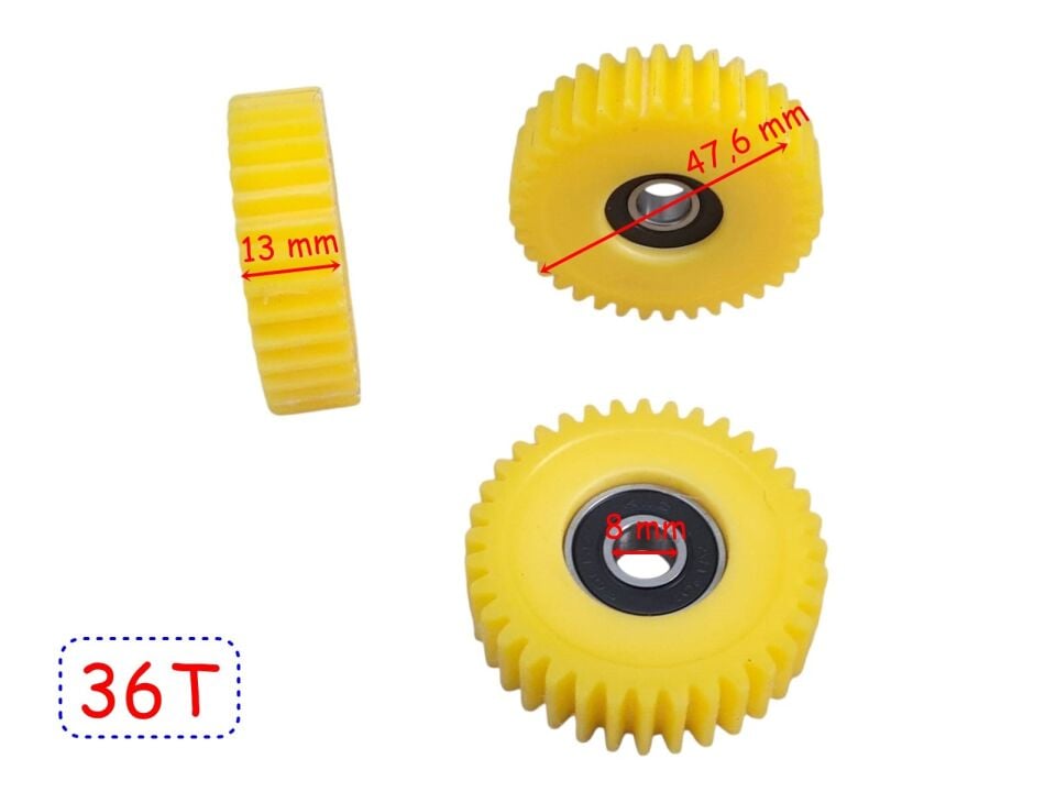 Ebıs E-Bis Pedal Destekli Dişli 3 Lü Set 36T 13Mm Kestamit Öm