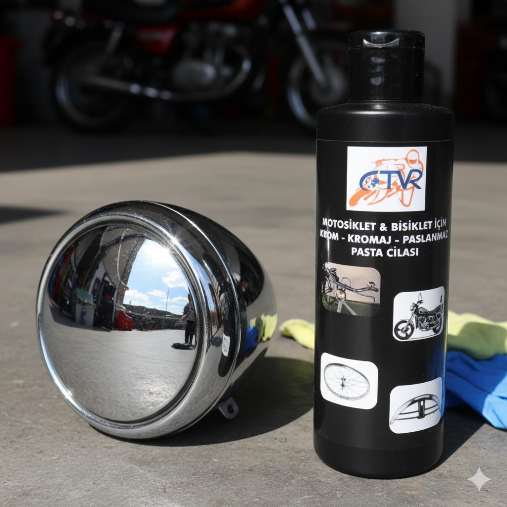 Krom  Paslanmaz Pasta Cila - Motosiklet Ve Bisiklet İçin Üstün Parlaklık
