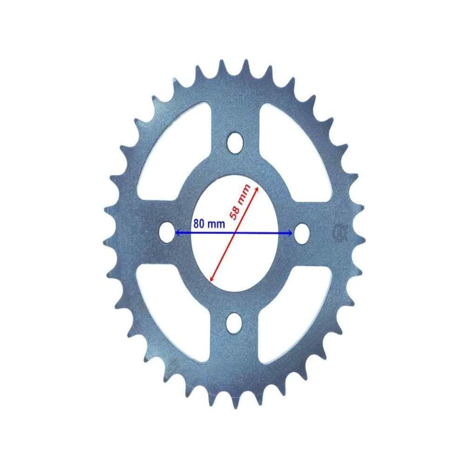 Mondial 250Mct Arka Dişli Std 520-34T İç 58 Mm Öm