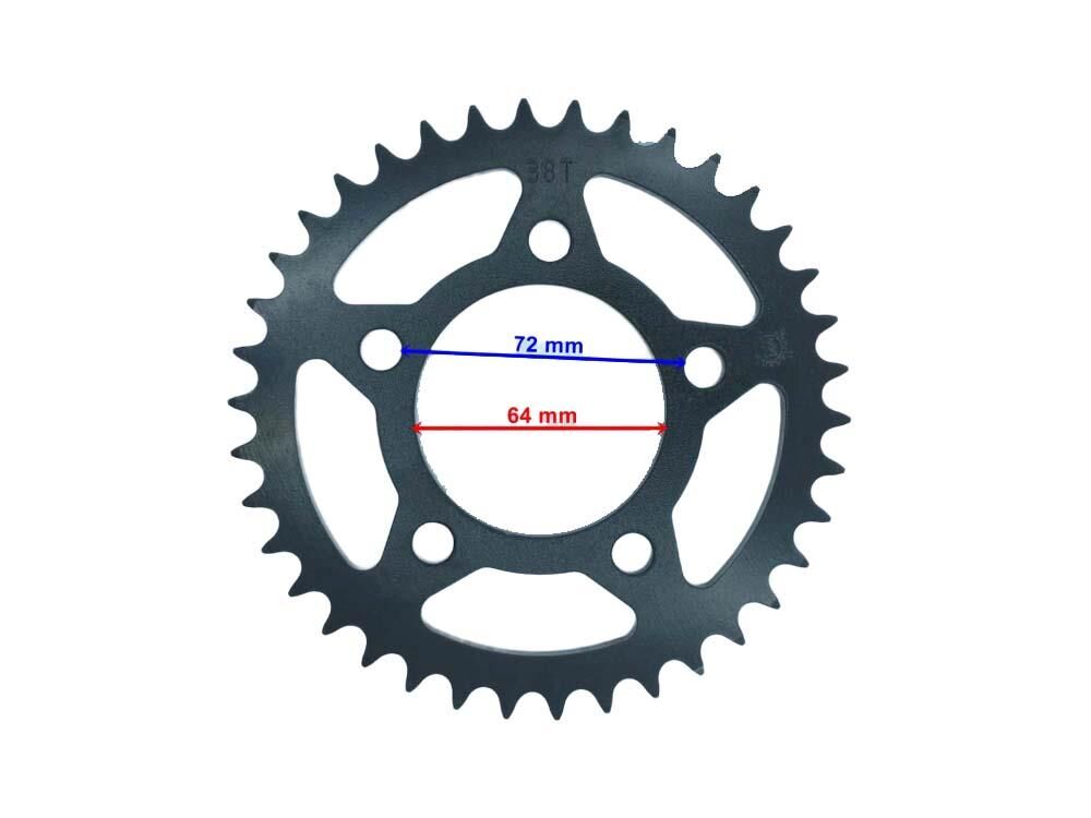 Mh Drift 125 L Arka Dişli 428-38T İç 64X5 Delikli Öm