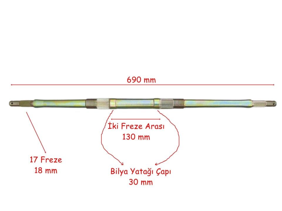 Atv 110 Skyjet Aks 690 Mm Bilya Yatağı 30 17 Freze Öm