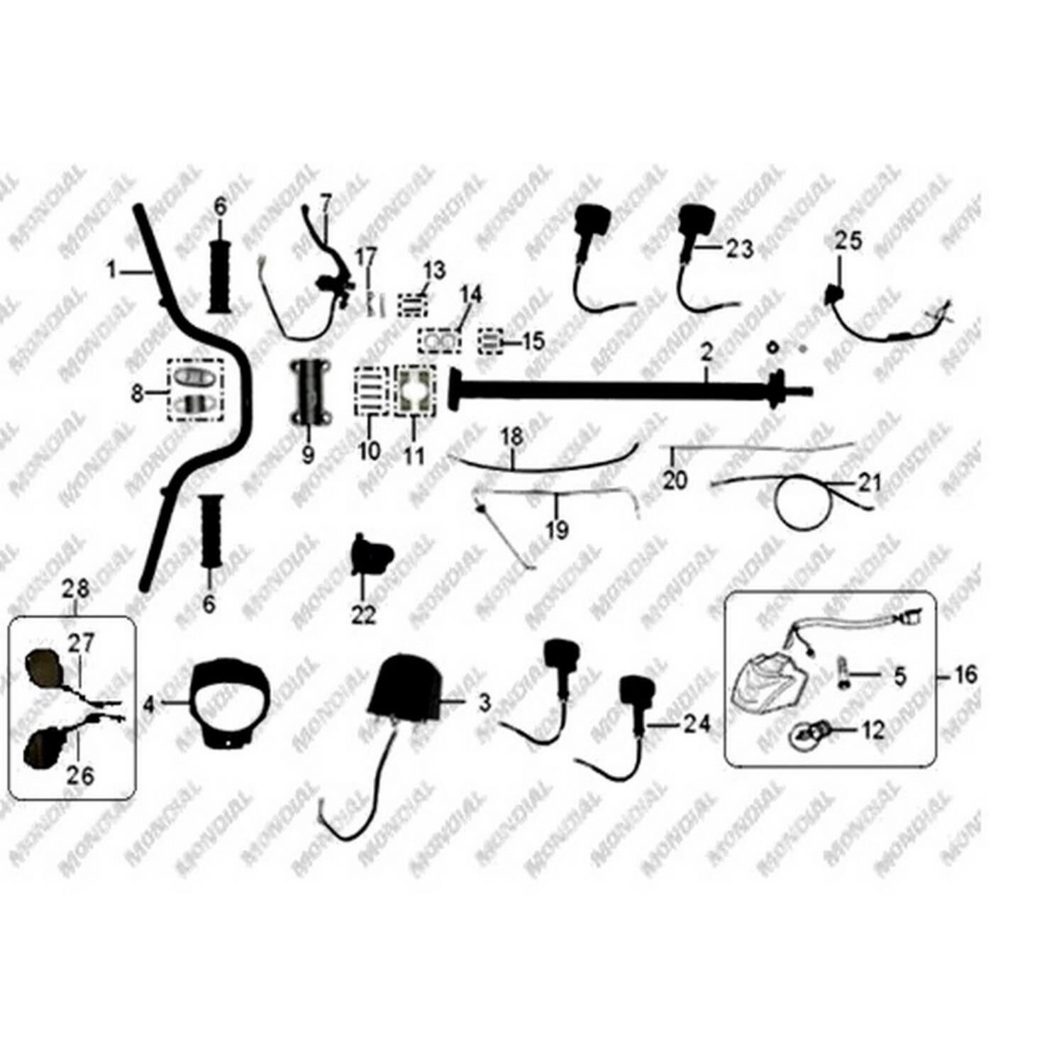 Mondial Atv Md250 Md250-X Ön Sinyal Sol Komple Orj