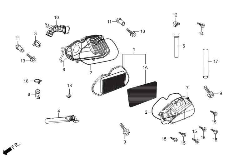 Hero Dash 125 E5 Pl (Dsh125Pl) Hava Filtresi Hortumu Kisa Orj ResimNo:4