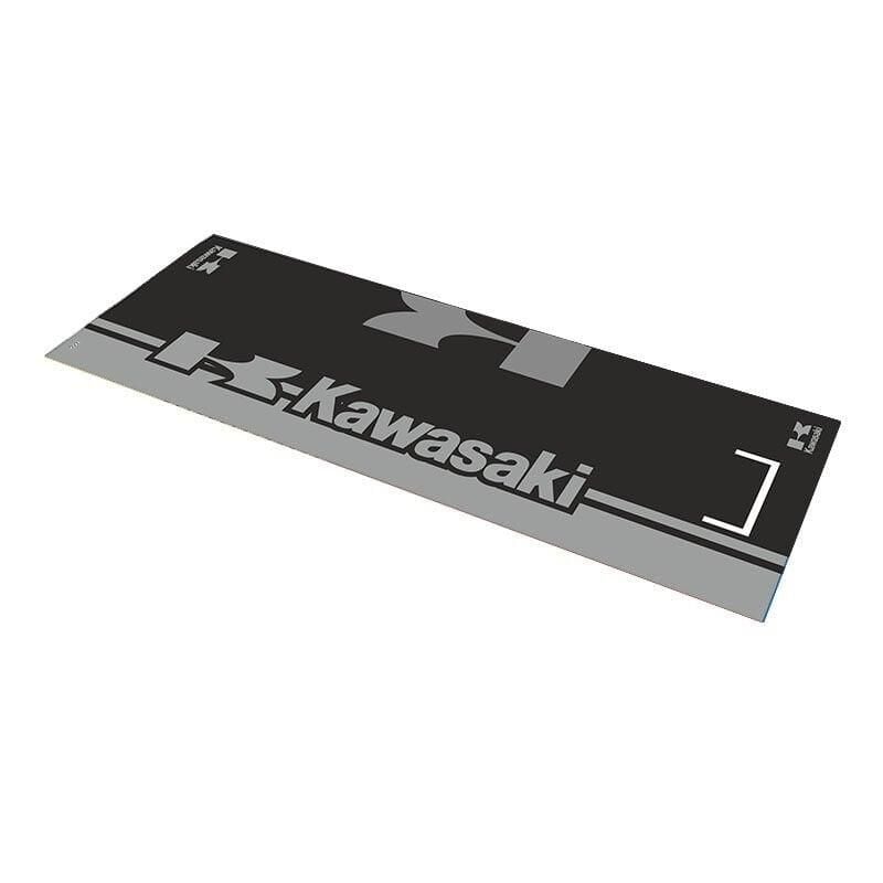 Kawasaki Gri Desenli 80 X 220 Cm Kaydırmaz Motosiklet Halısı 80 220
