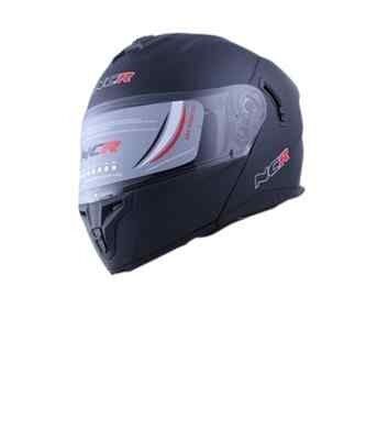 Kask Çene Açılır Sertifikalı Parlak Siyah L Beden Md 166