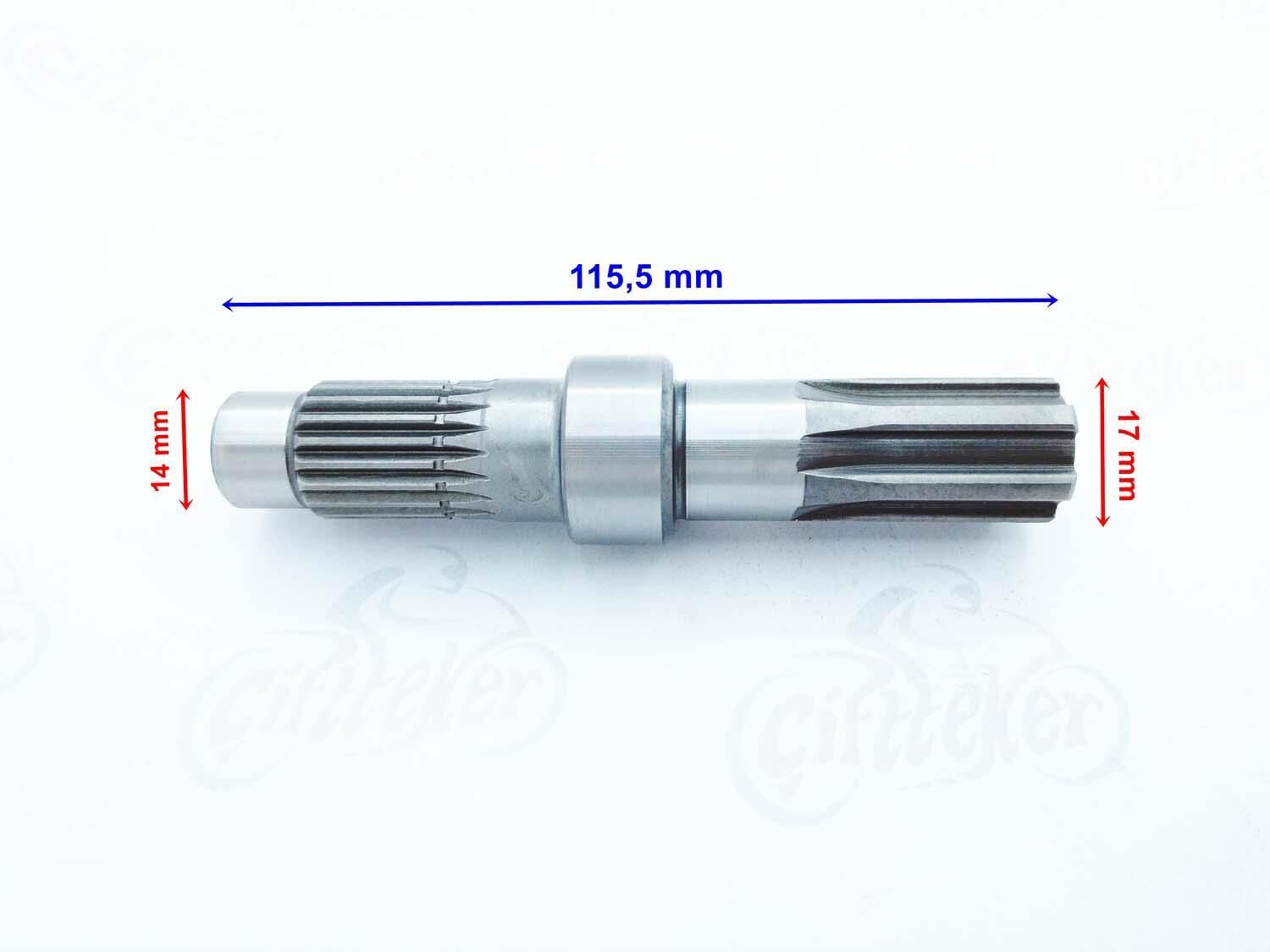 Scooter Şanzıman Çıkış Mili Cg Uyumlu 115,5 Mm 6 Kanallı Öm